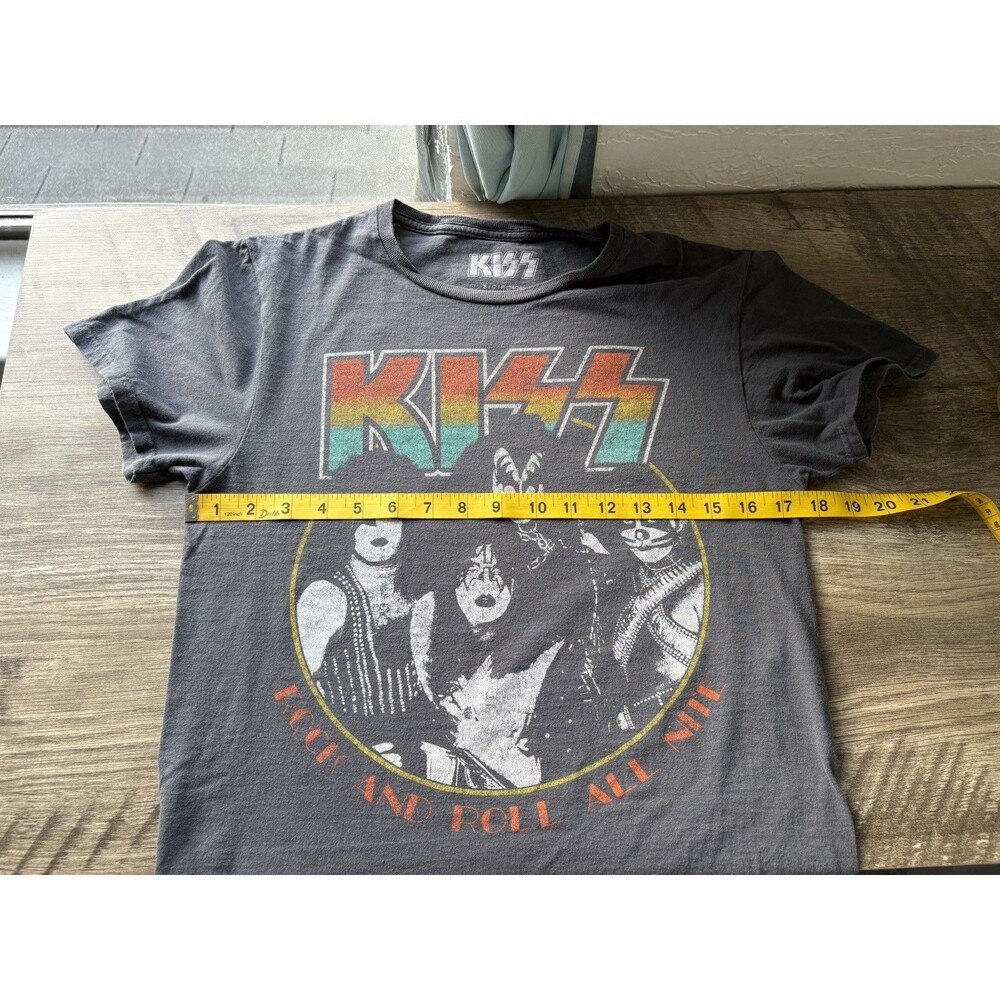 KISS Gray Rock & Roll Music Band Graphic Shirt Size Small - Picture 5 of 8